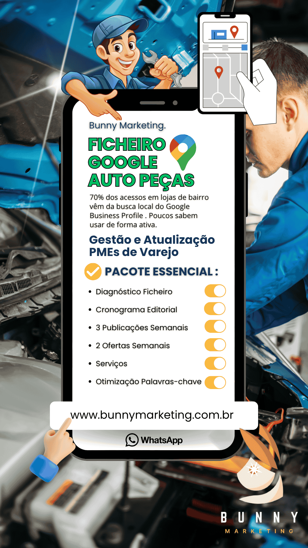 Google Meu Negócio para Auto Peças Bunny Marketing