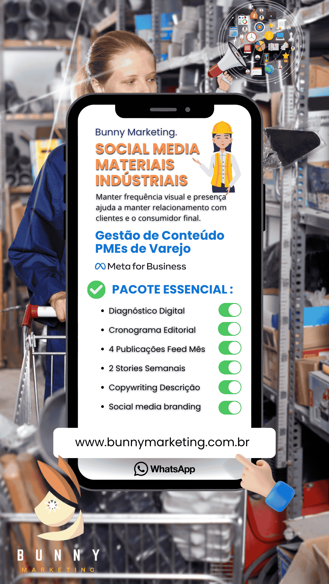 Social Media para Auto Peças Bunny Marketing