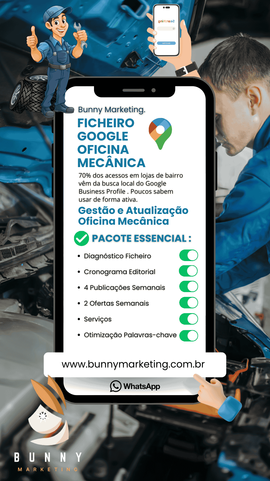 Google Meu Negócio para Auto Peças Bunny Marketing