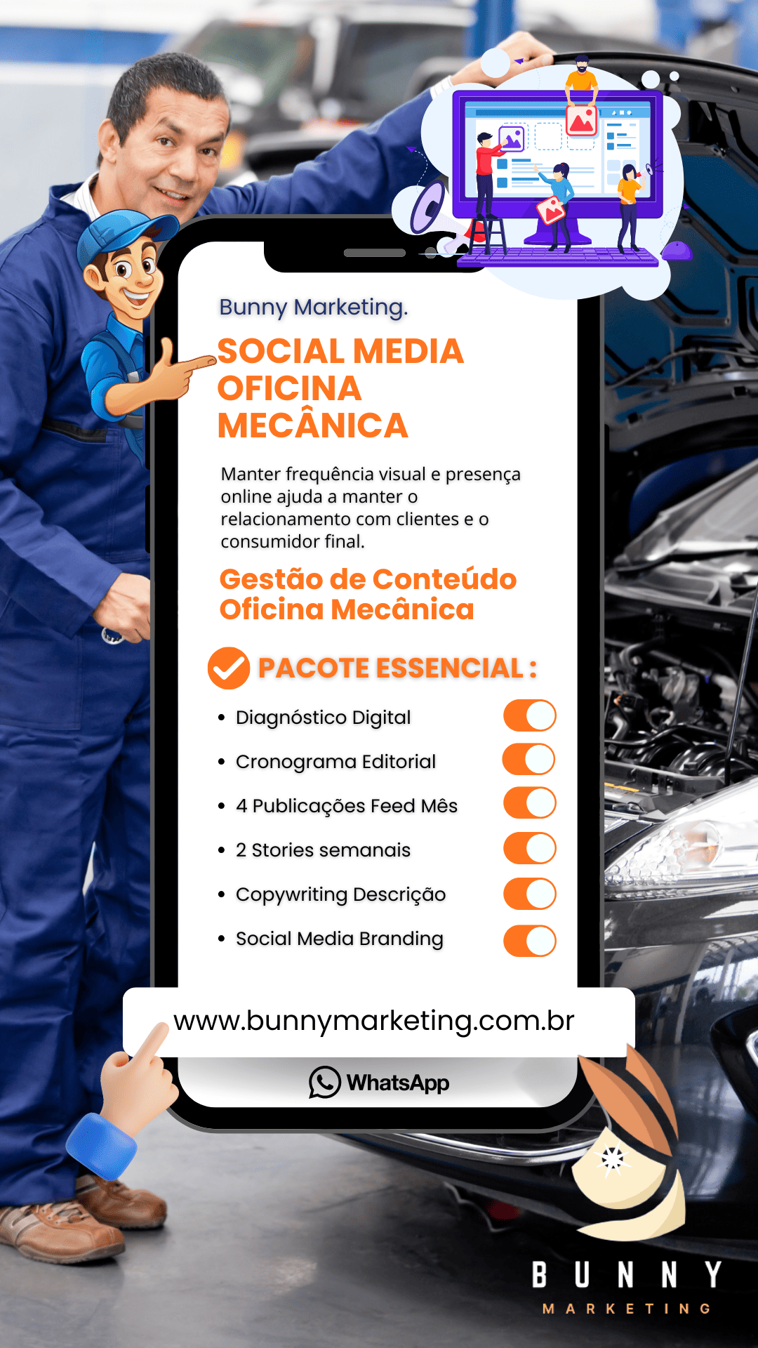 Social Media para Auto Peças Bunny Marketing