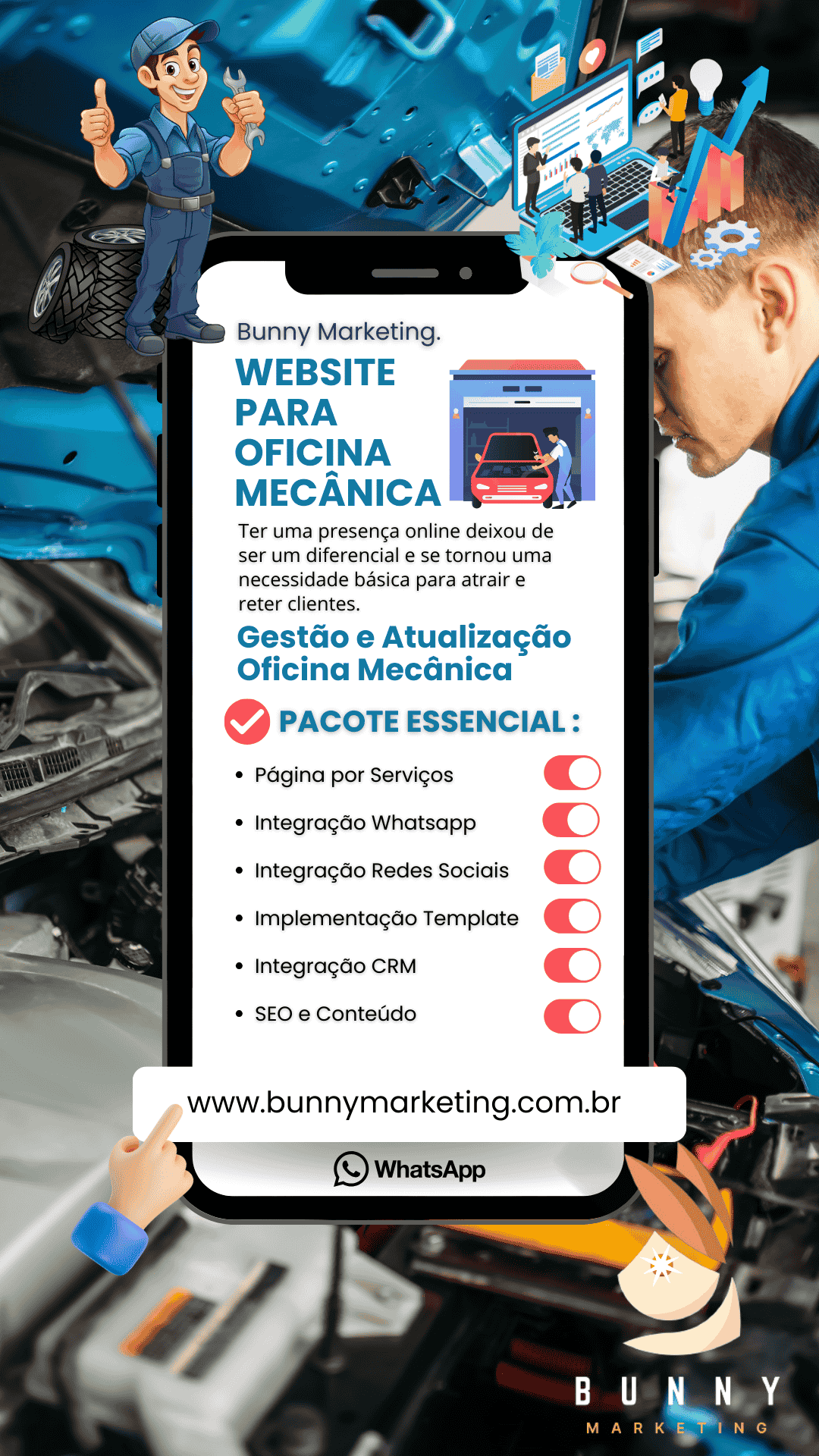 Mini Loja Virtual para Auto Peças Bunny Marketing